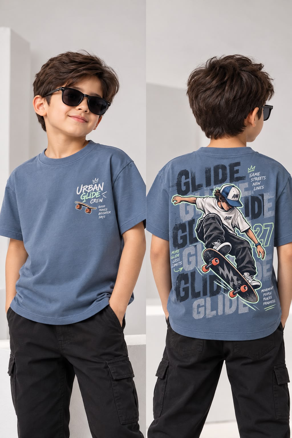 Front + Back Fancy Print
