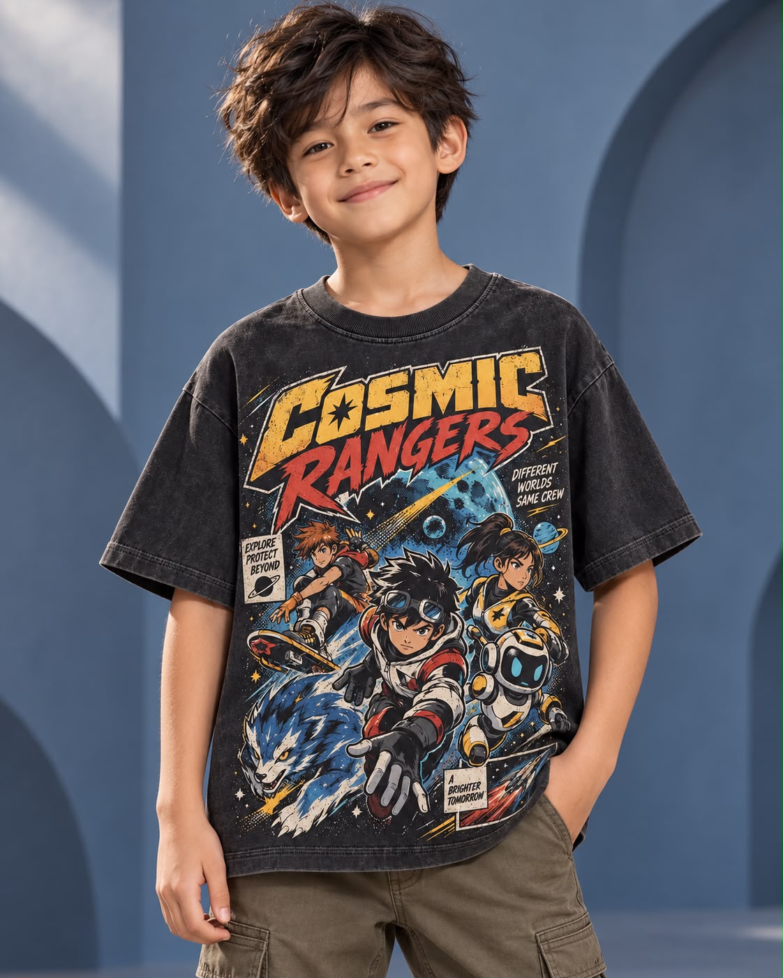 Cartoon Chest Print D+M